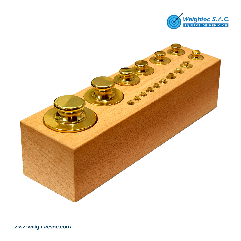 Pesa patrón de Bronce cilíndrica 13 piezas